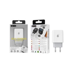 ONEPLUS CHARGER ADAPTER A6087 BL WITH 2 SMART RECOGNITION USB PORTS 2.4A WHITE ONEPLUS CHARGER ADAPTER A6087 BL WITH 2 SMART RECOGNITION USB PORTS 2.4A WHITE
